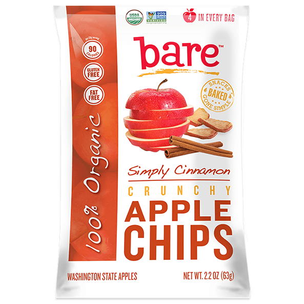 Bare Fruit Dried Apple Chips - Cinnamon