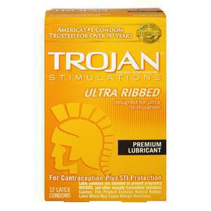 Trojan Ribbed Lube Condom