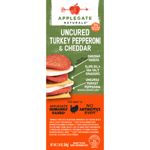 Applegate Stacker - Uncured Turkey Pepperoni & Cheddar