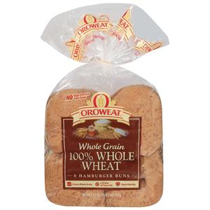 Oroweat Hamburger Buns - 100% Wheat