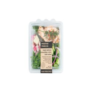 Positive Food Co. Salmon Kale Cucumber & Mint Salad