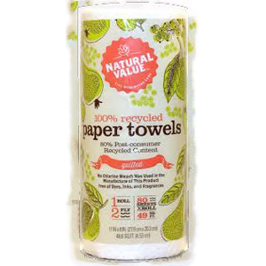 Natural Value Paper Towels - Recycled