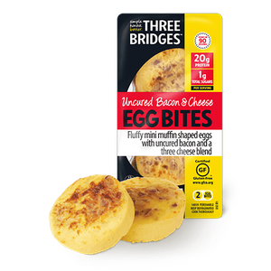 Three Bridges Egg Bites - Uncured Bacon Cheese 2pk
