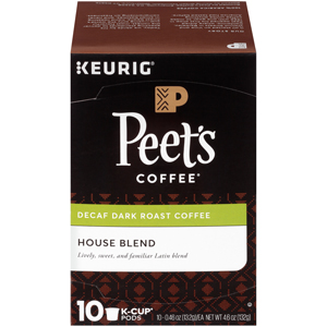 Peet's Coffee K Cups House Blend - DECAF