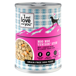 I And Love And You Dog Food Canned - Moo Moo Venison Stew