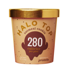Halo Top Light Ice Cream - Oatmeal Cookie