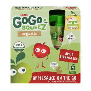 GoGo Squeez Organic Applesauce - Apple Strawberry