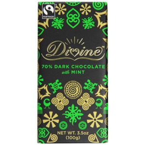 Divine Chocolate Bar - 70% Dark Chocolate with Mint