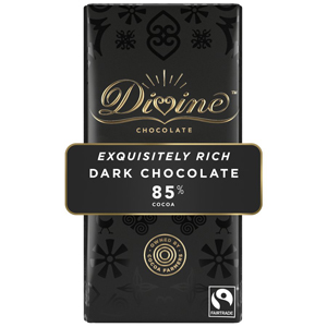 Divine Chocolate Bar - 85% Dark Chocolate