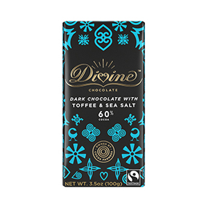 Divine Chocolate Bar - Dark with Toffee & Sea Salt